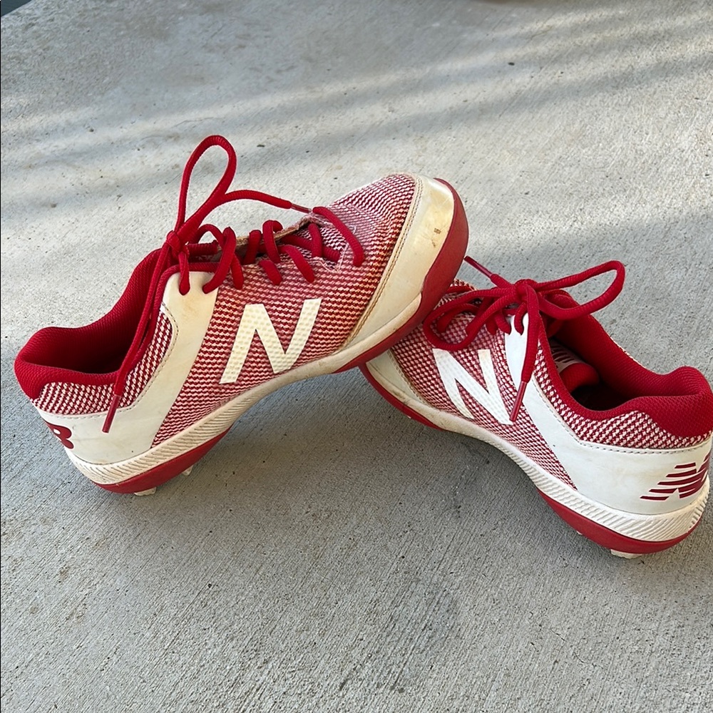 New Balance Red and White Athletic Shoes